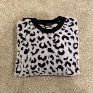 halogen cheetah print sweater